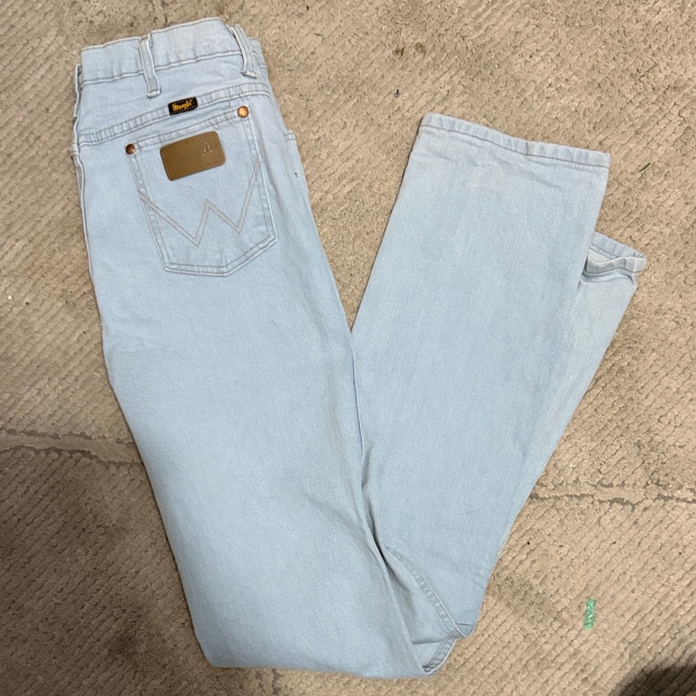 Wrangler Men's Straight Jeans in Light Blue